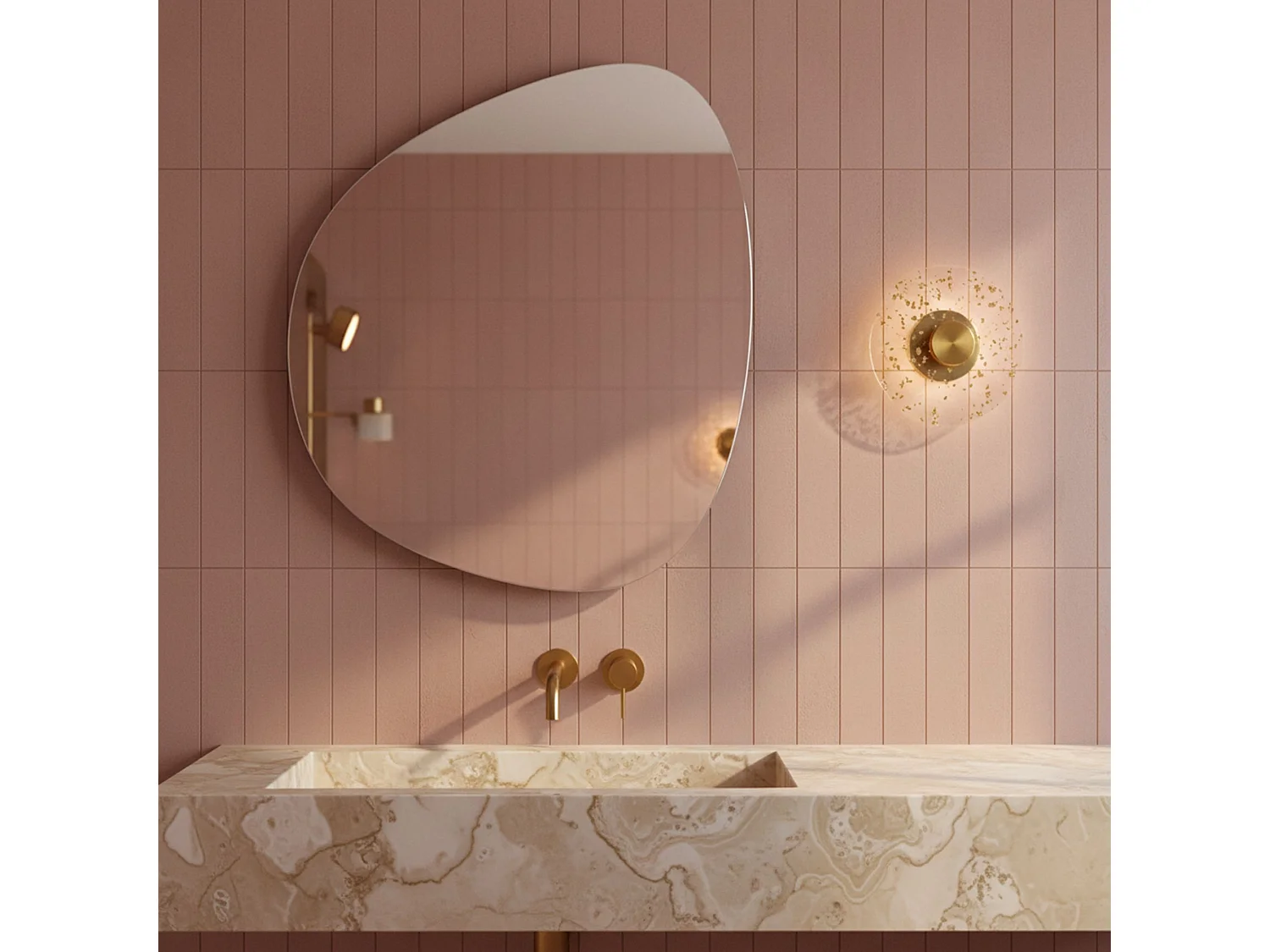 Toolight APP1795-W væglampe børstet guld 20X20X7CM