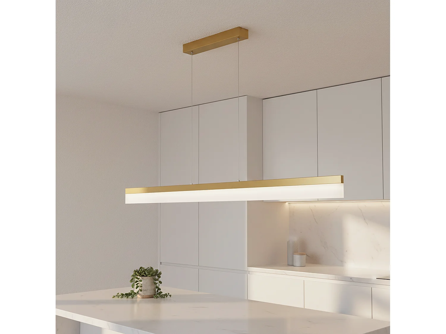 Toolight APP1694-CP hængelampe børstet guld 120X1,2X150CM