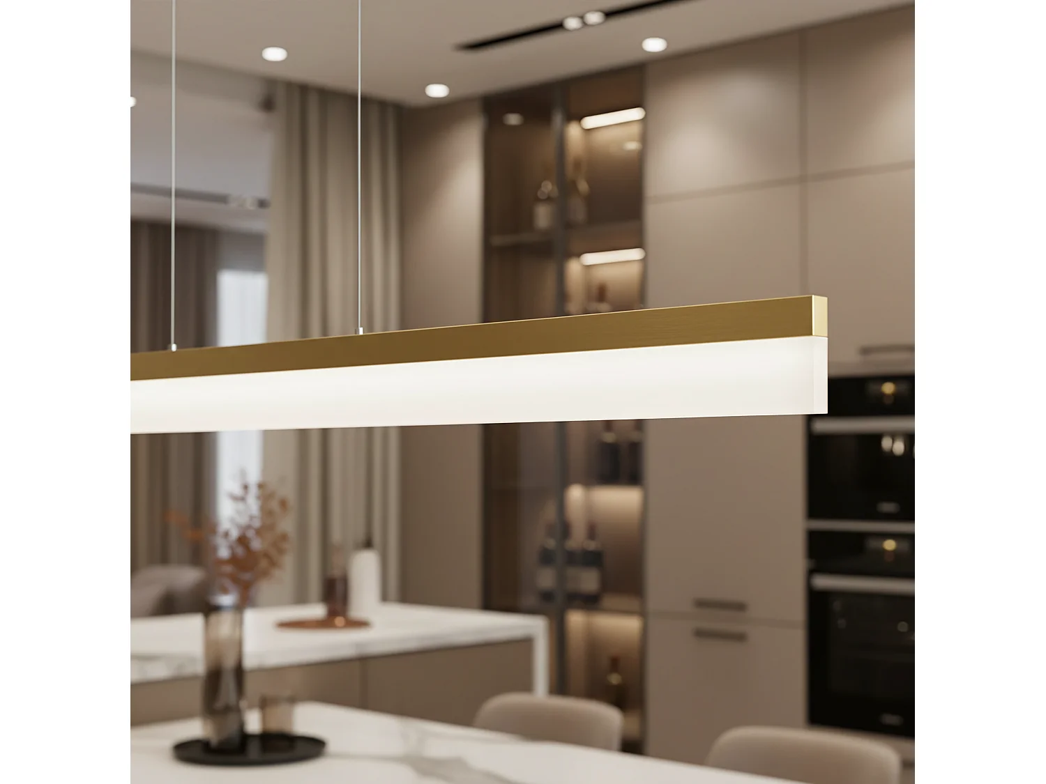 Toolight APP1694-CP hængelampe børstet guld 120X1,2X150CM