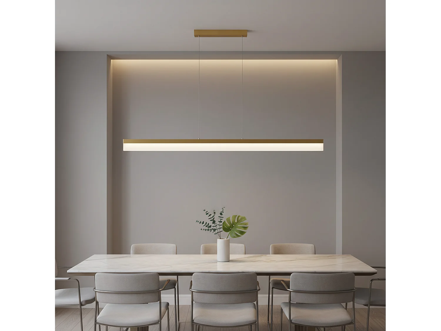 Toolight APP1694-CP hængelampe børstet guld 120X1,2X150CM