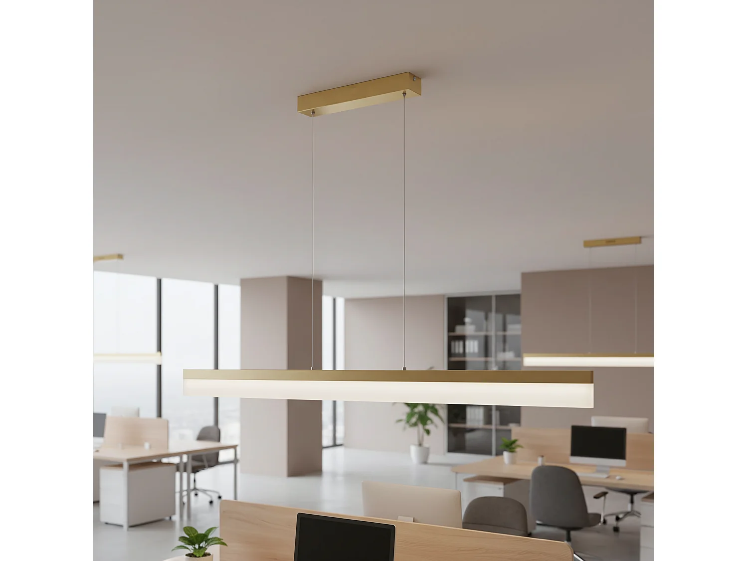 Toolight APP1694-CP hængelampe børstet guld 120X1,2X150CM