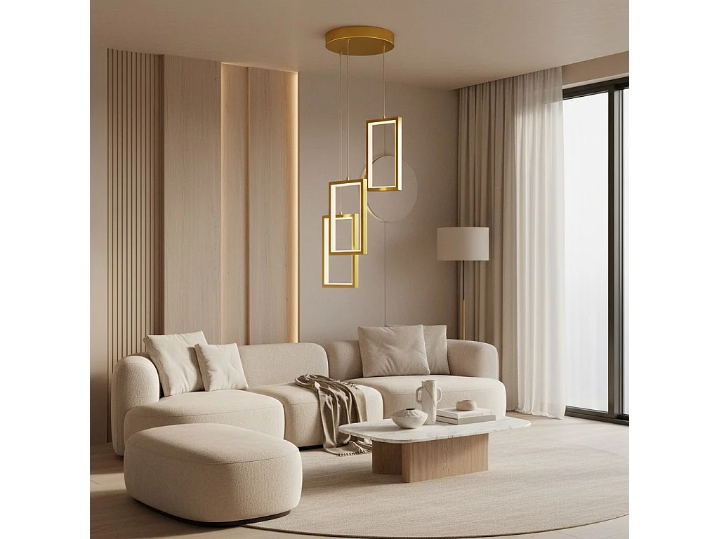 Lâmpada Suspensa Toolight Lhj088-3Cp Gold