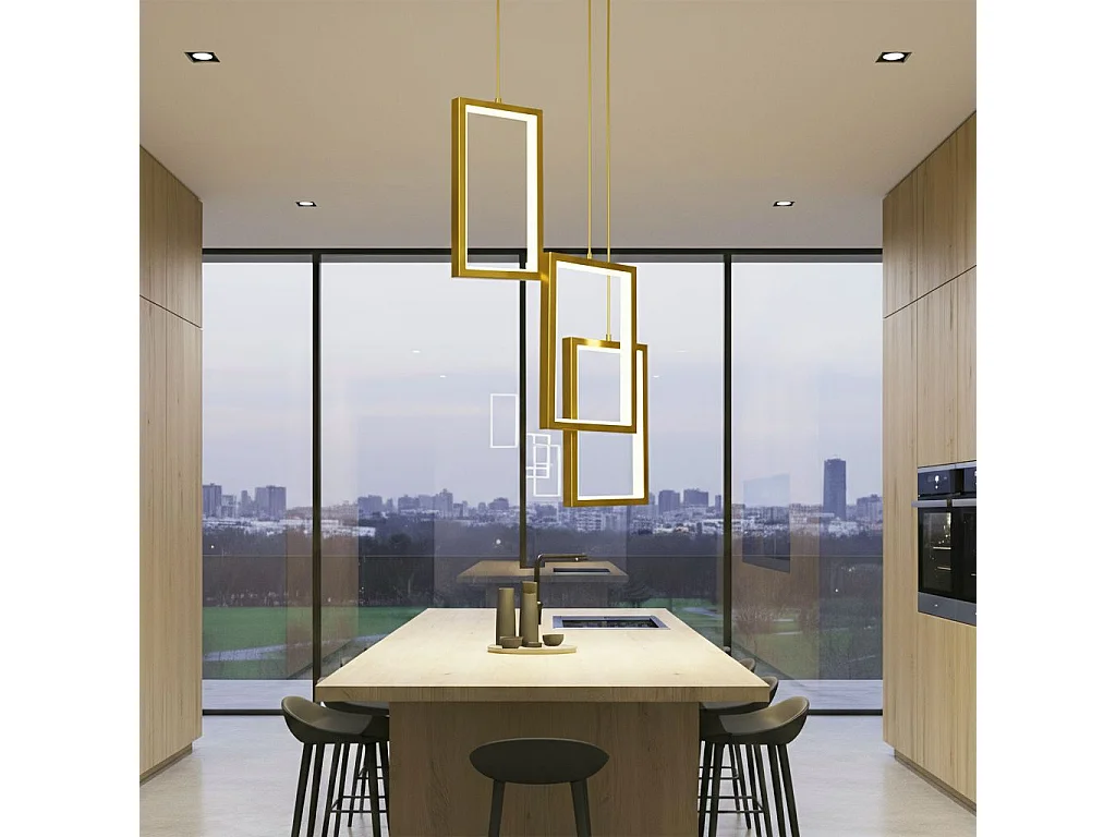 Lâmpada Suspensa Toolight Lhj088-3Cp Gold