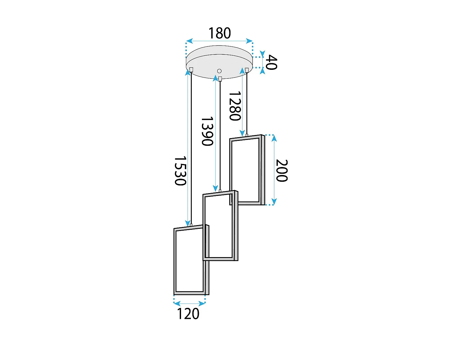 Lâmpada Suspensa Toolight Lhj088-3Cp Gold