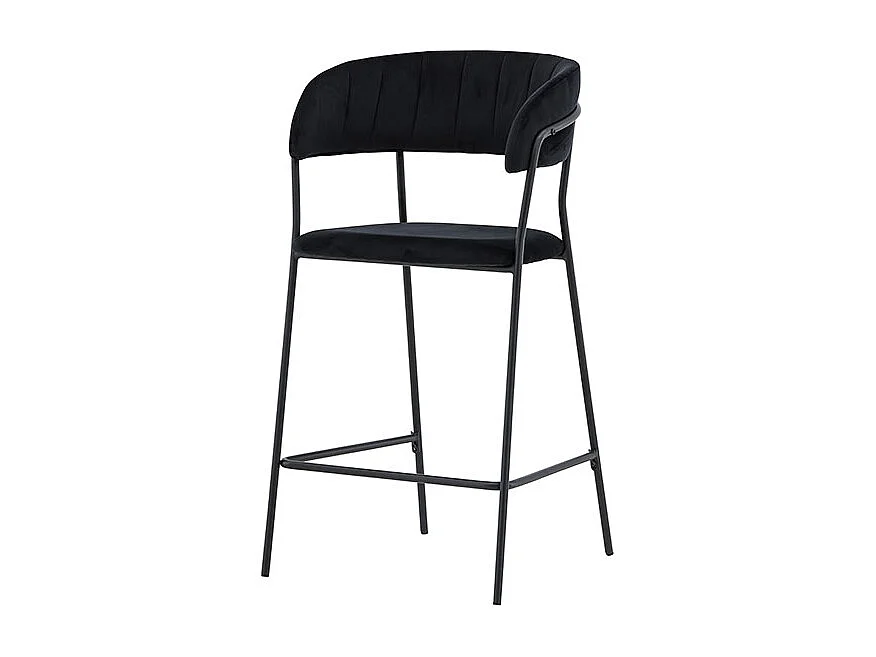 Lui Barhocker Velours schwarz.