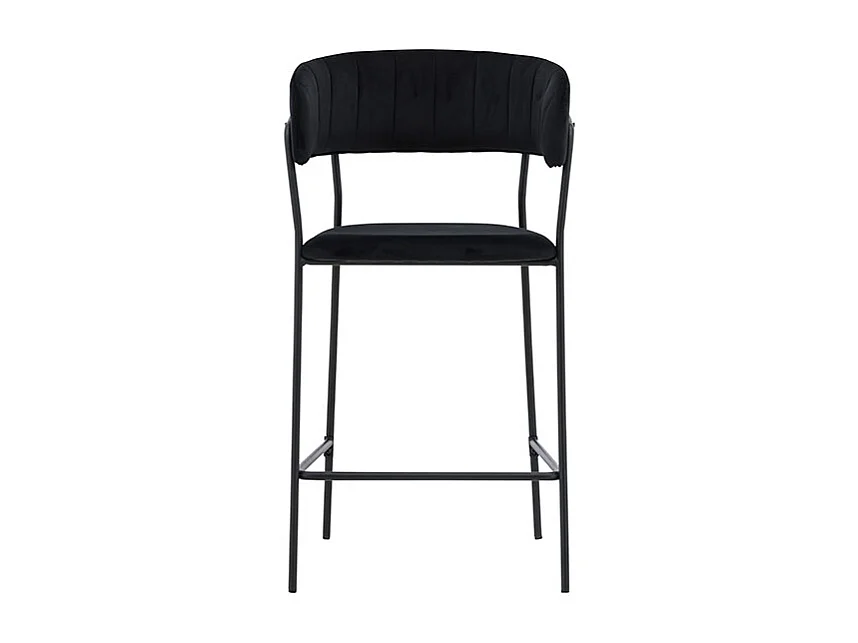Lui Barhocker Velours schwarz.