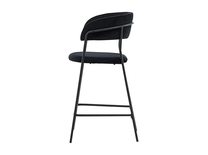 Lui Barhocker Velours schwarz.