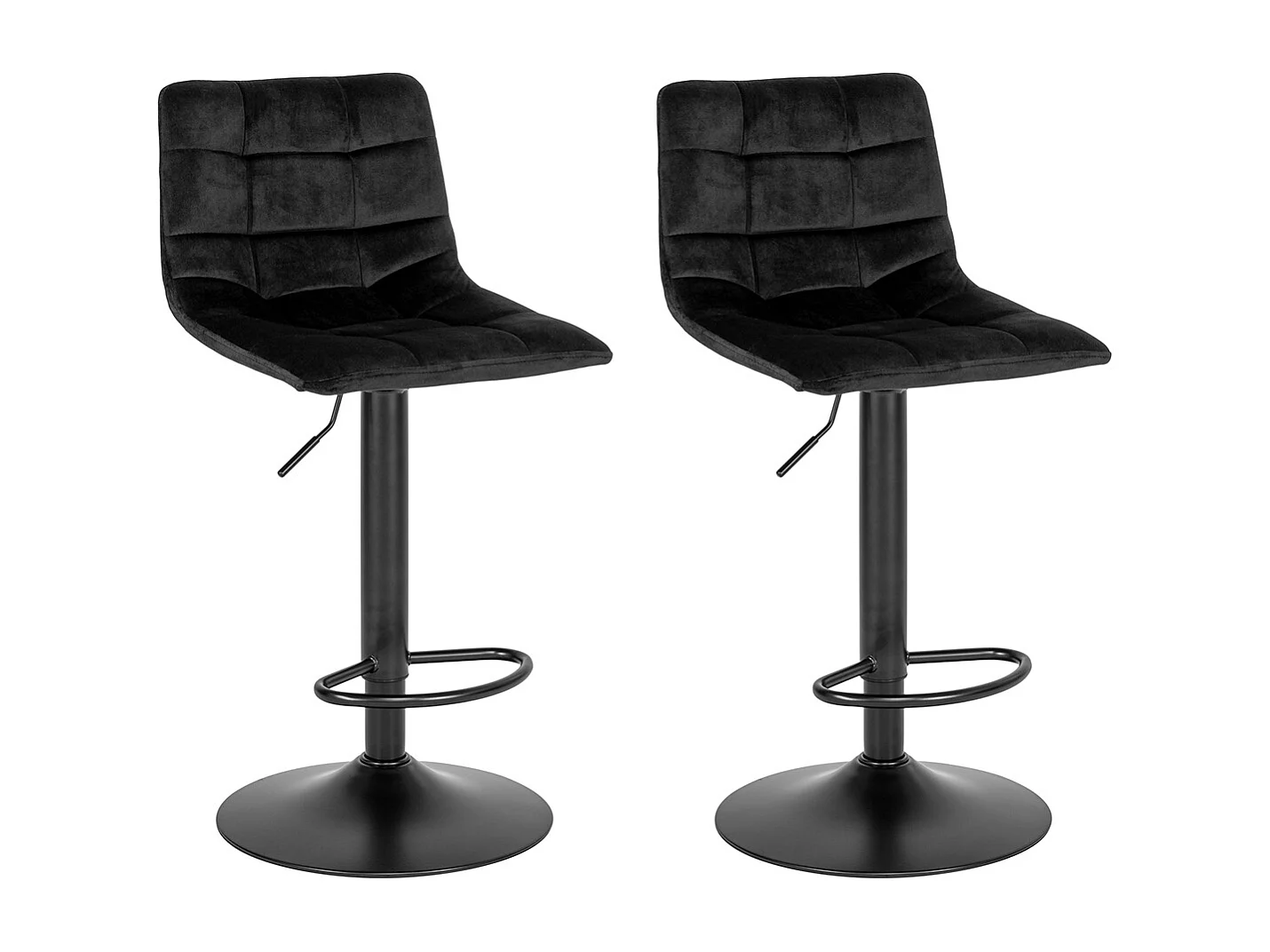 Middelfart Barhocker Velour schwarz, schwarz.