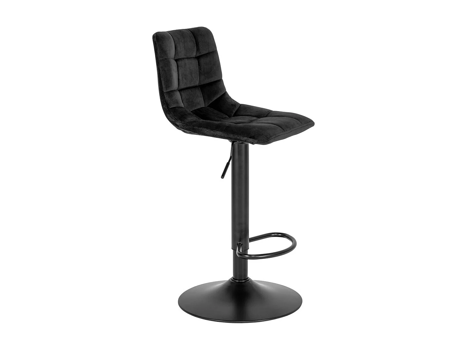 Middelfart Barhocker Velour schwarz, schwarz.