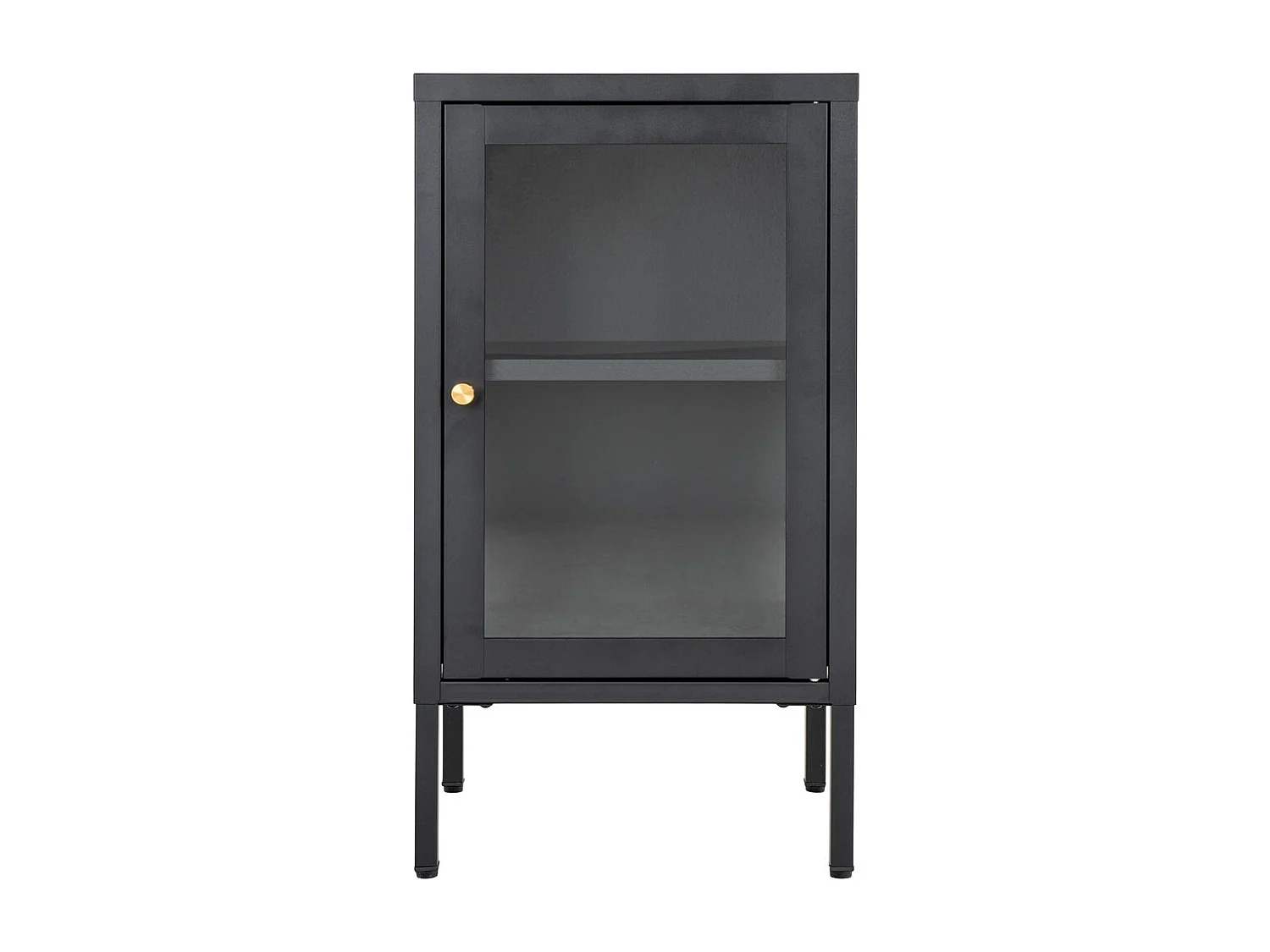 Dalby Vitrinenschrank 1 Glastür schwarz.
