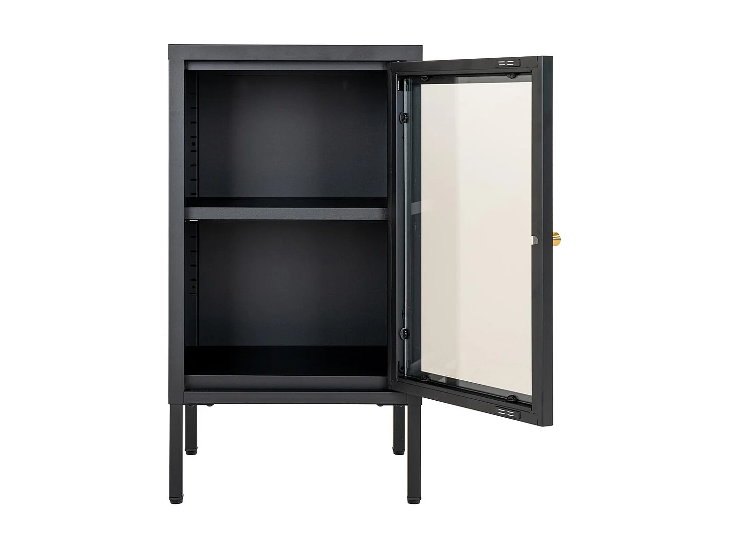Dalby Vitrinenschrank 1 Glastür schwarz.