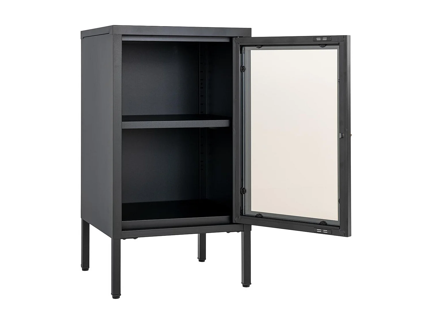 Dalby Vitrinenschrank 1 Glastür schwarz.