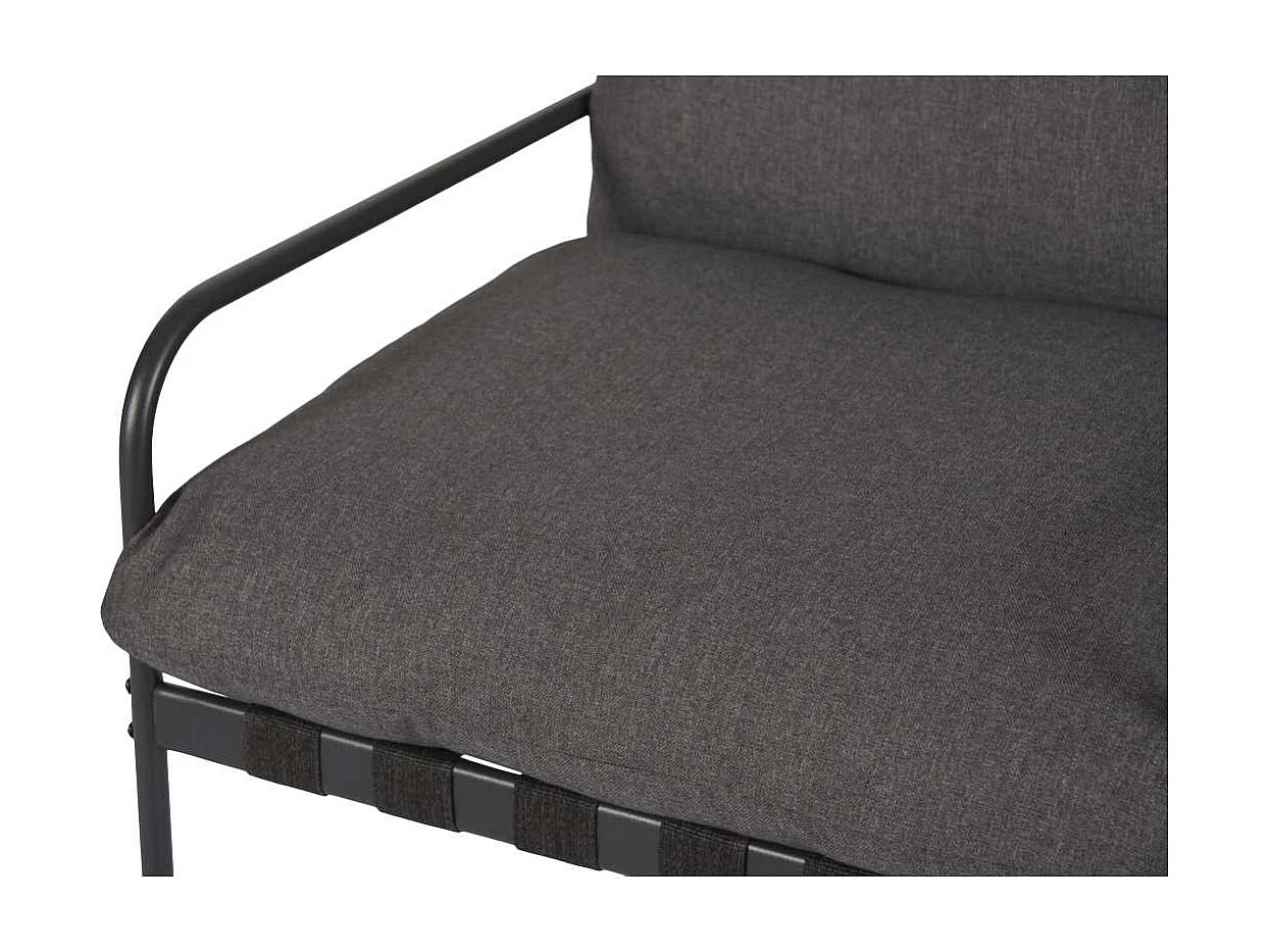 Theodor Sofasatz 4 Teile mit Kissen schwarz,grau.
