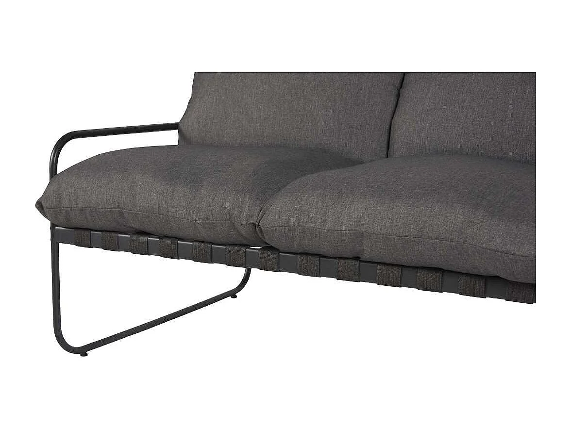Theodor Sofasatz 4 Teile mit Kissen schwarz,grau.
