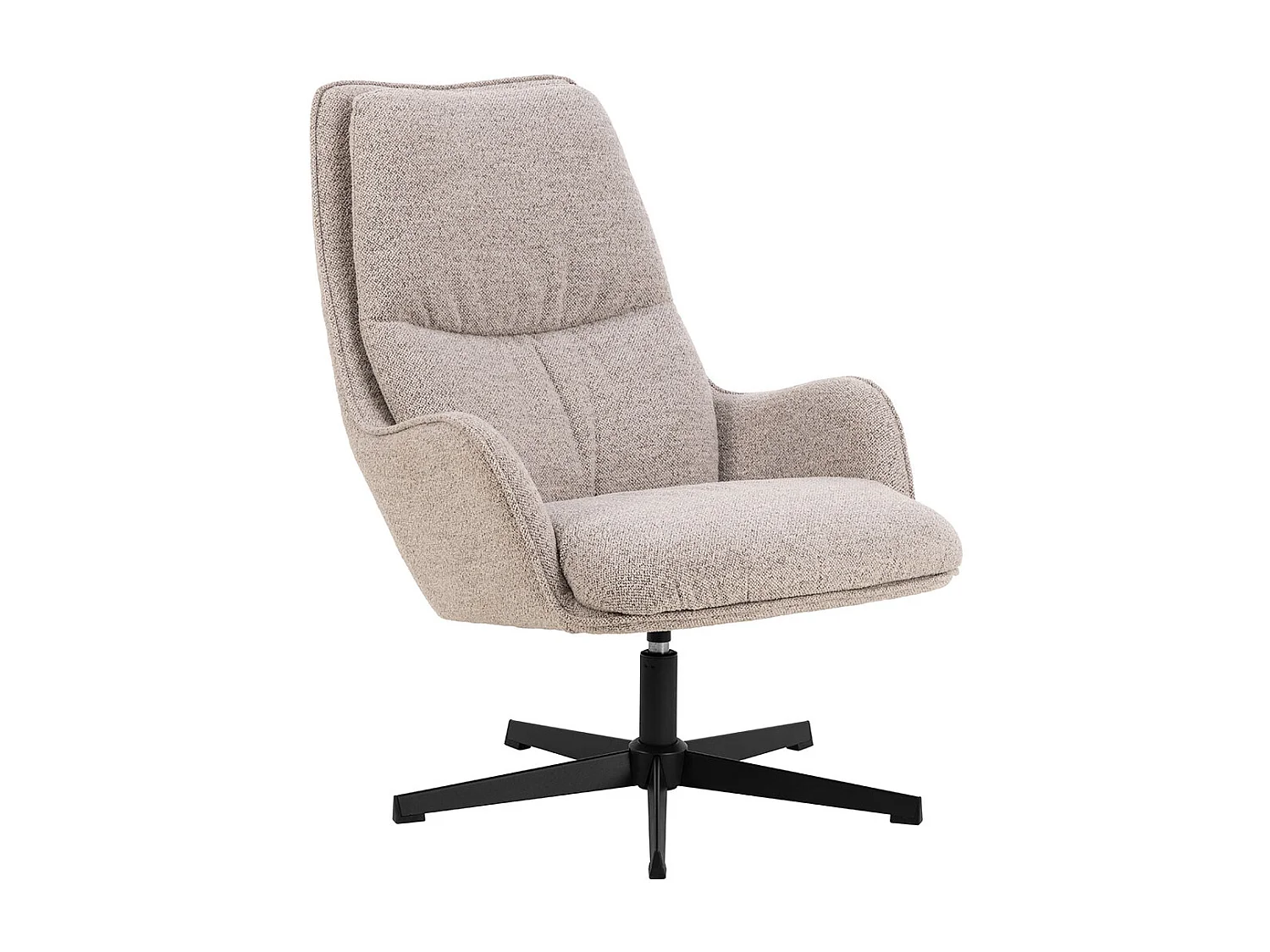 Mason fauteuil lounge stoel bouclé beige.