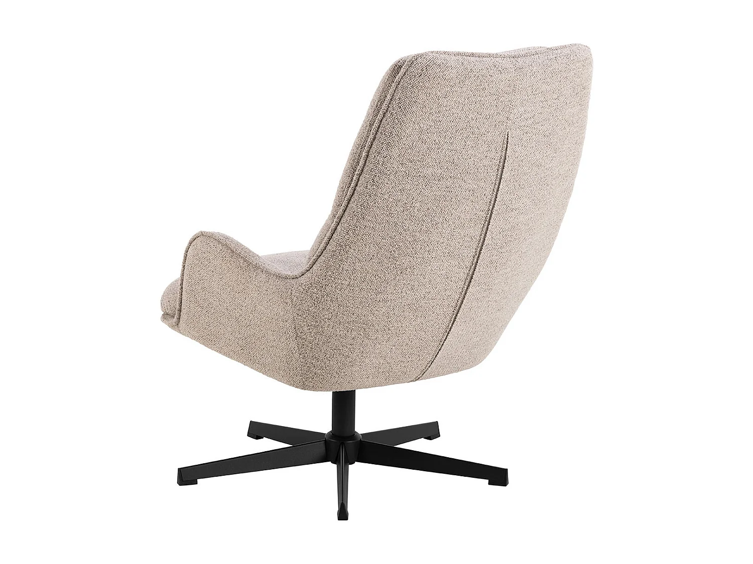 Mason fauteuil lounge stoel bouclé beige.