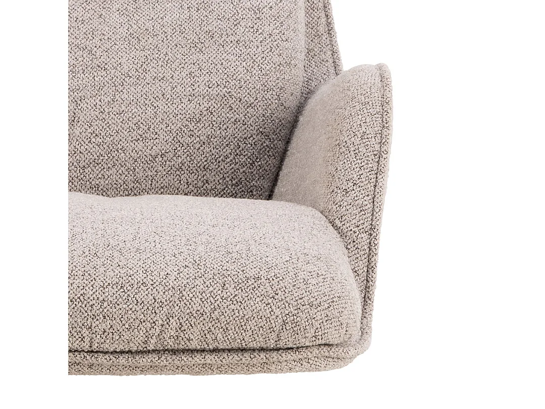 Mason fauteuil lounge stoel bouclé beige.