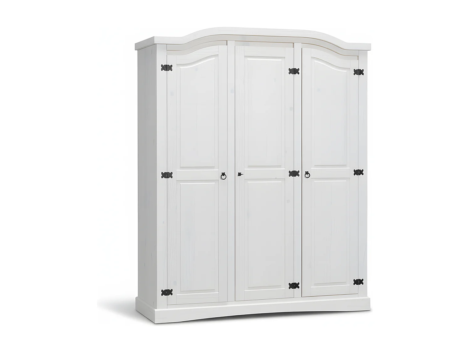 New Mexico Armoire 3 pièces, largeur 152 cm, hauteur 193 cm, blanc/cire.