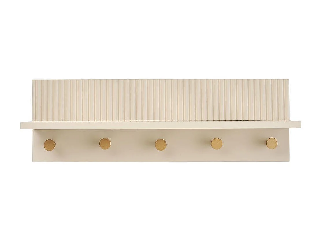 Nika Wandgarderobe 5 Haken beige.
