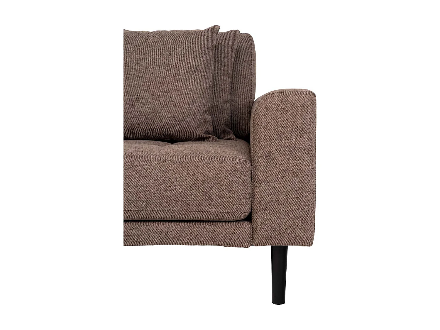 Lido Sofa , Loungesofa links gewendet mit 4 Kissen braun.
