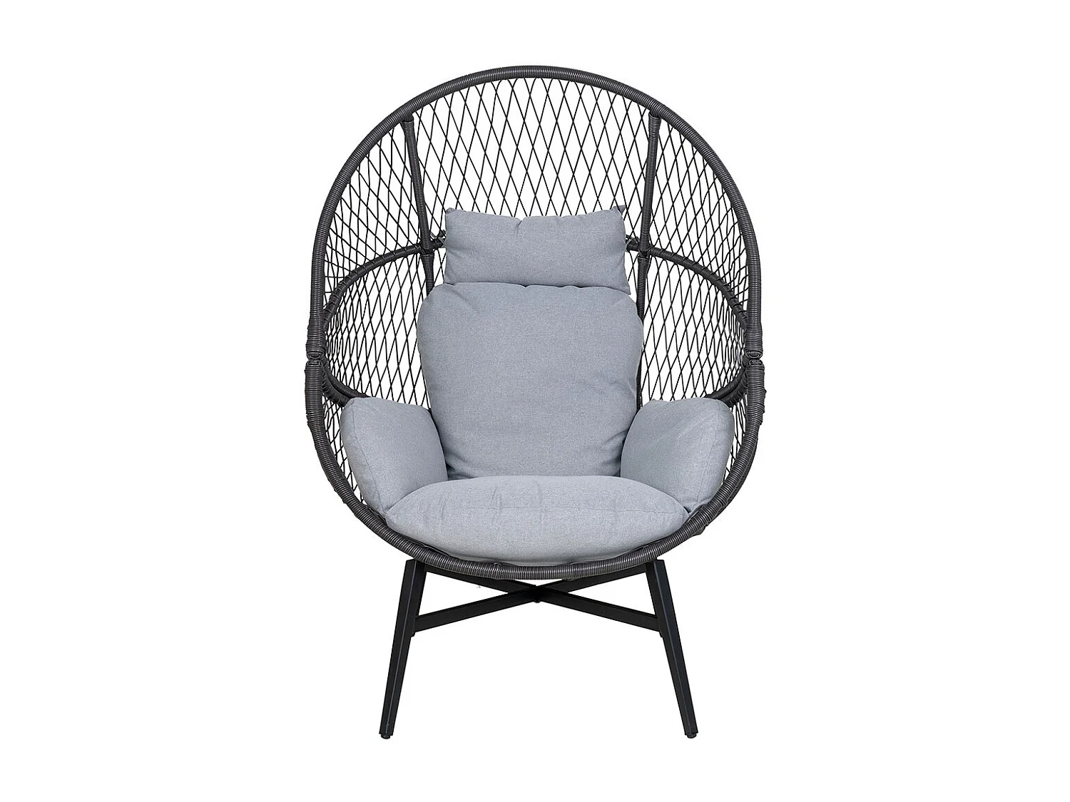 Rosario chaise longue avec coussin extérieur noir.