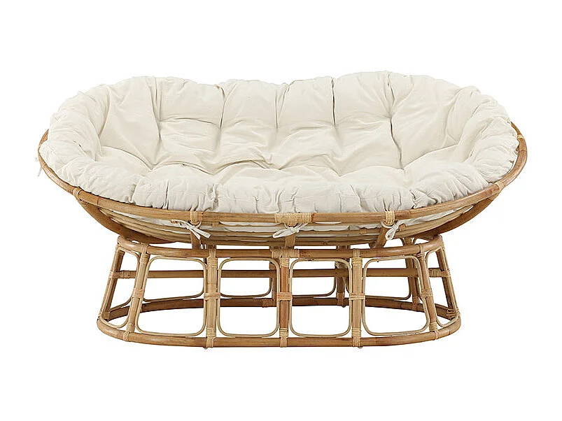 Mamasanlit de jardin, canapé lounge naturel.