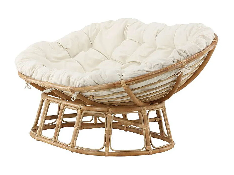 Mamasanlit de jardin, canapé lounge naturel.