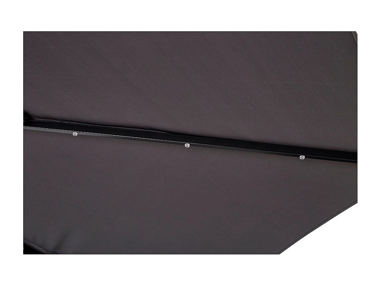 Torben hangparasol ø3,5m met zonnecel verlichting zwart, grijs.