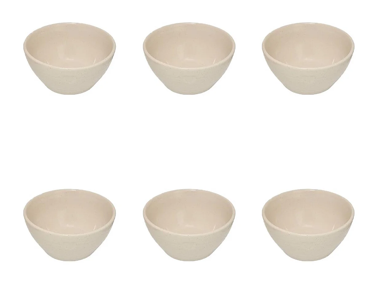 Lot de 6 Bols en Céramique "Adèle" 66cl Blanc
