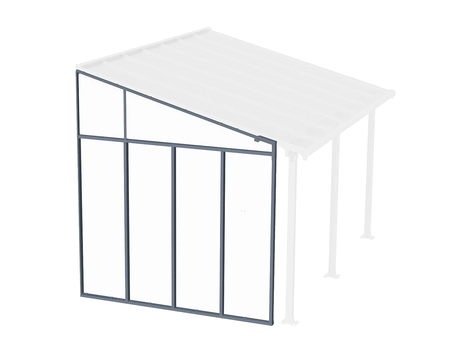 Canopia Paroi latérale pour pergola 3 m Grise