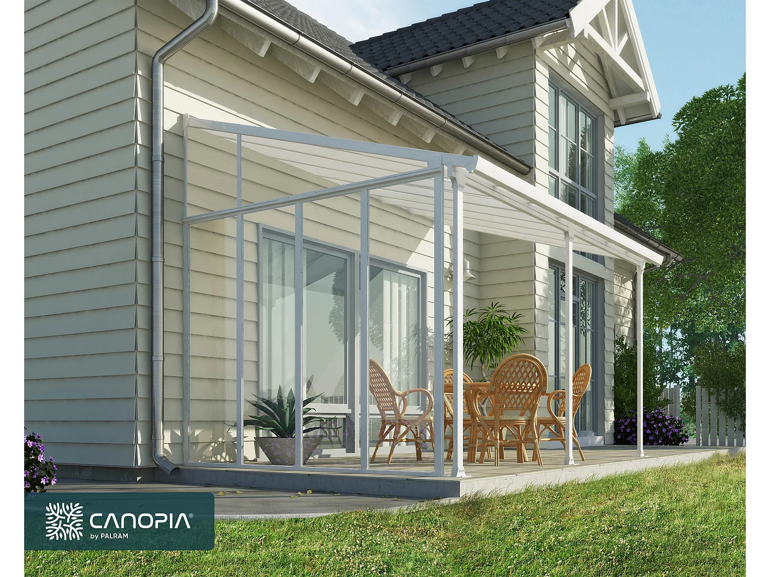 Canopia Paroi latérale pour pergola 3 m Blanche