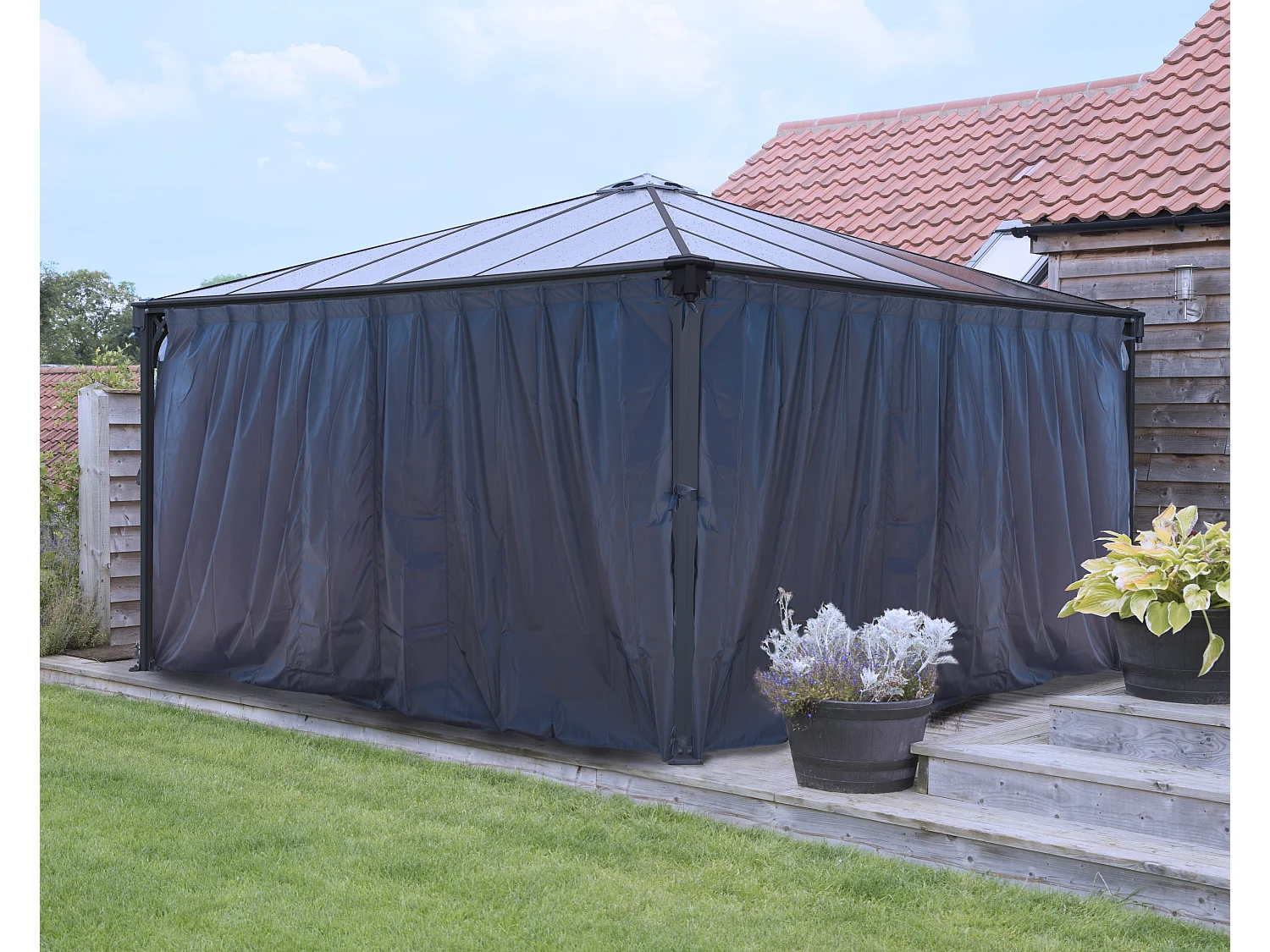 Canopia Rideaux pour tonnelles de jardin hexagonales