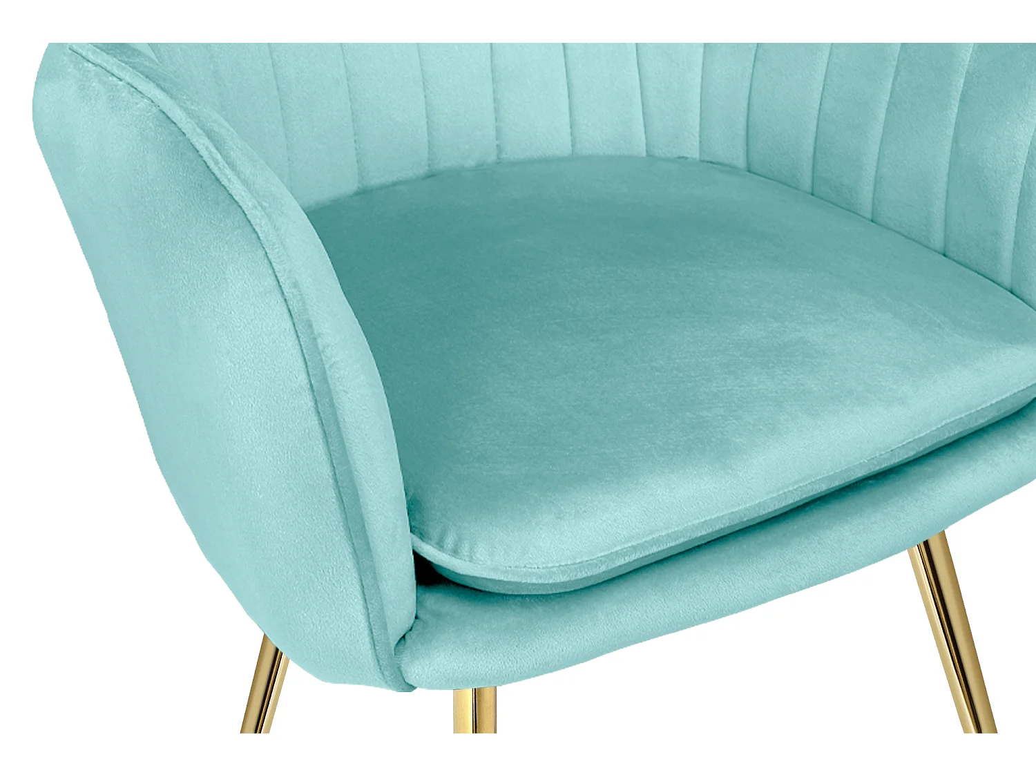 Sedia da pranzo in velluto verde tiffany poltroncina vintage mod. Celine