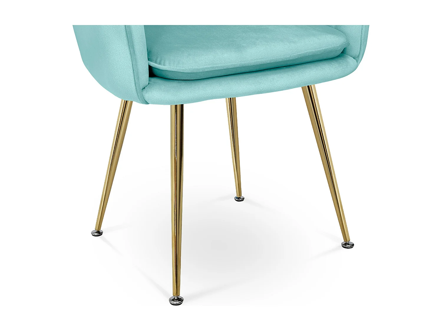 Sedia da pranzo in velluto verde tiffany poltroncina vintage mod. Celine