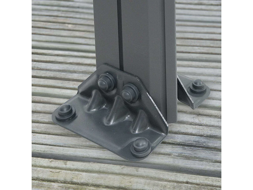 Canopia Tonnelle de jardin hexagonale Monacom² 3,6X4 Grise