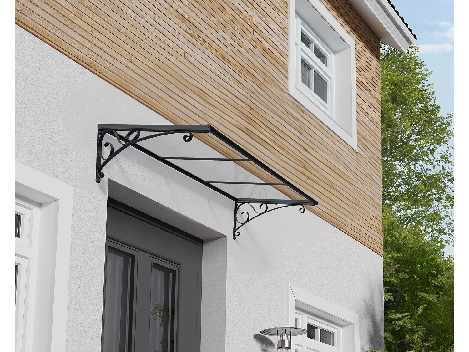 Canopia Marquise de porte Venus 135,5 x 88 cm Gris
