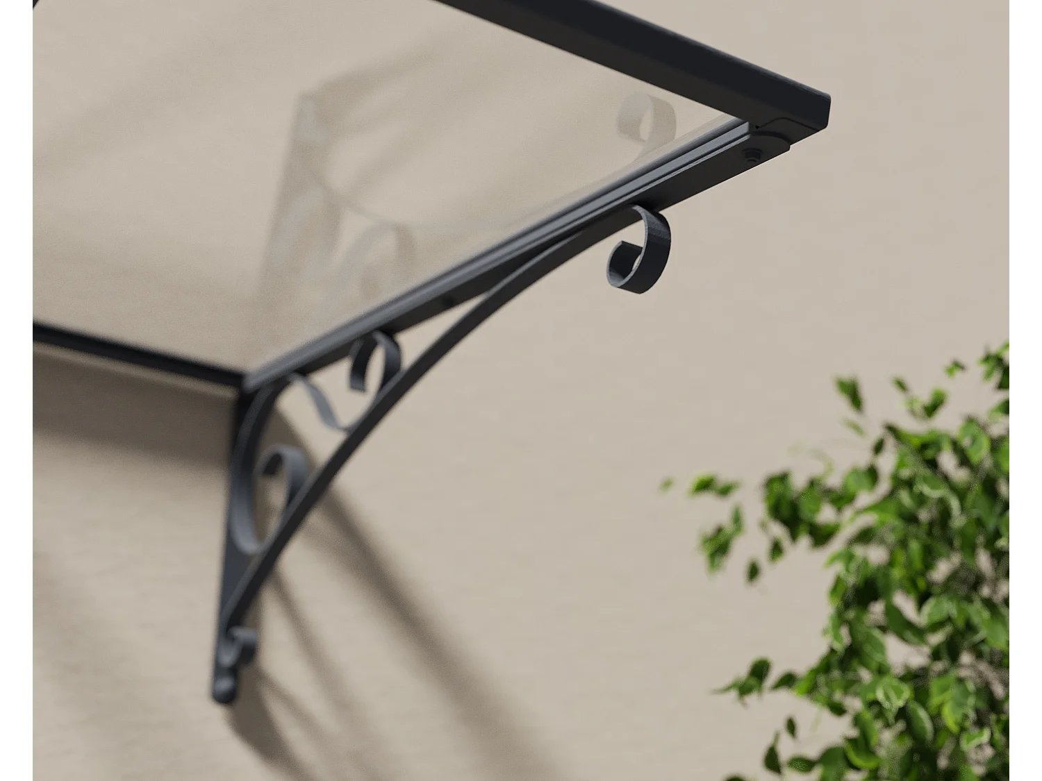 Canopia Marquise de porte Venus 135,5 x 88 cm Gris