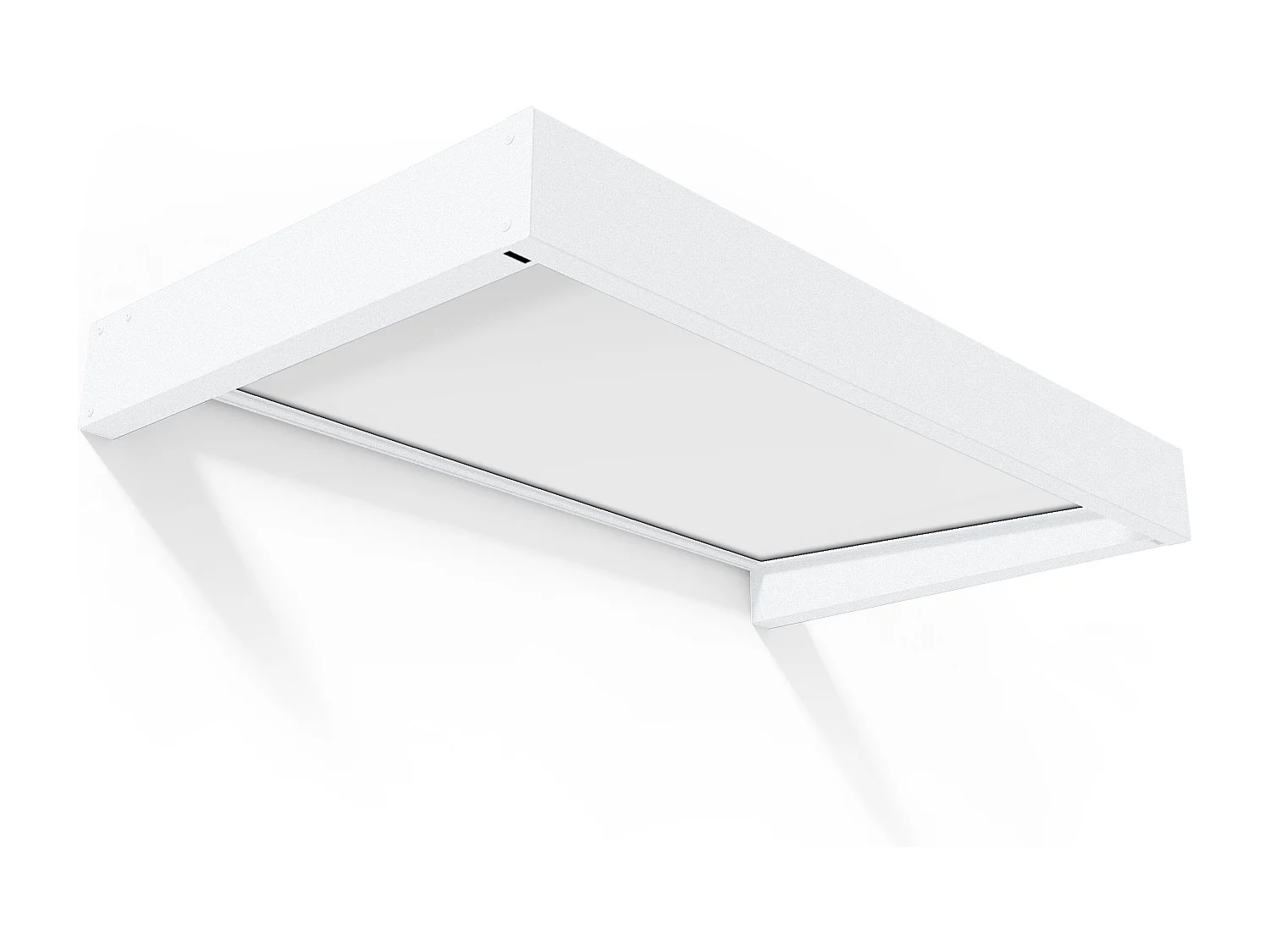 Canopia Marquise de porte Sophia 160 x 95 cm Blanc / Blanc Opale