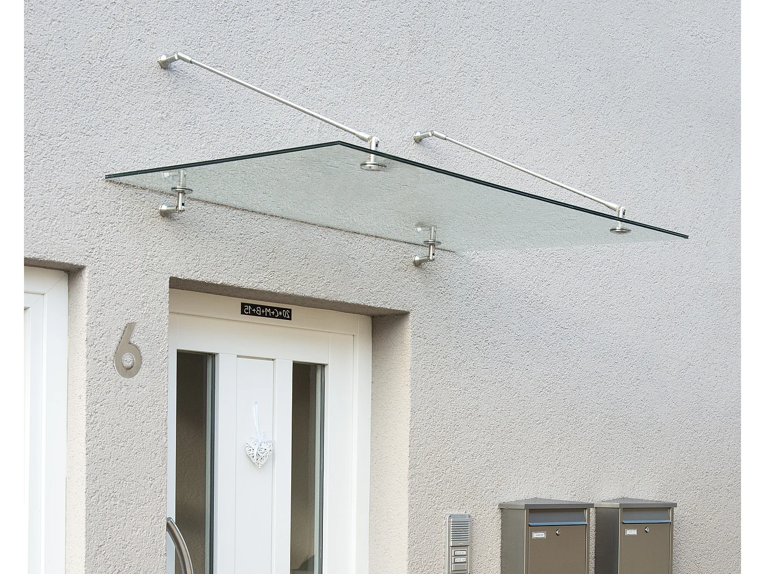 Canopia Marquise de porte Taurus 140 x 90 cm Argent