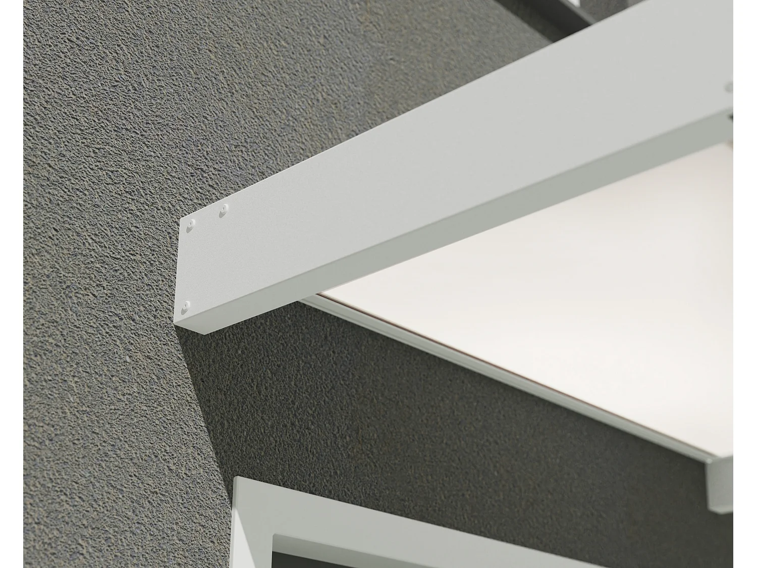 Canopia Marquise de porte Sophia 215 x 95 cm Blanc / Blanc Opale