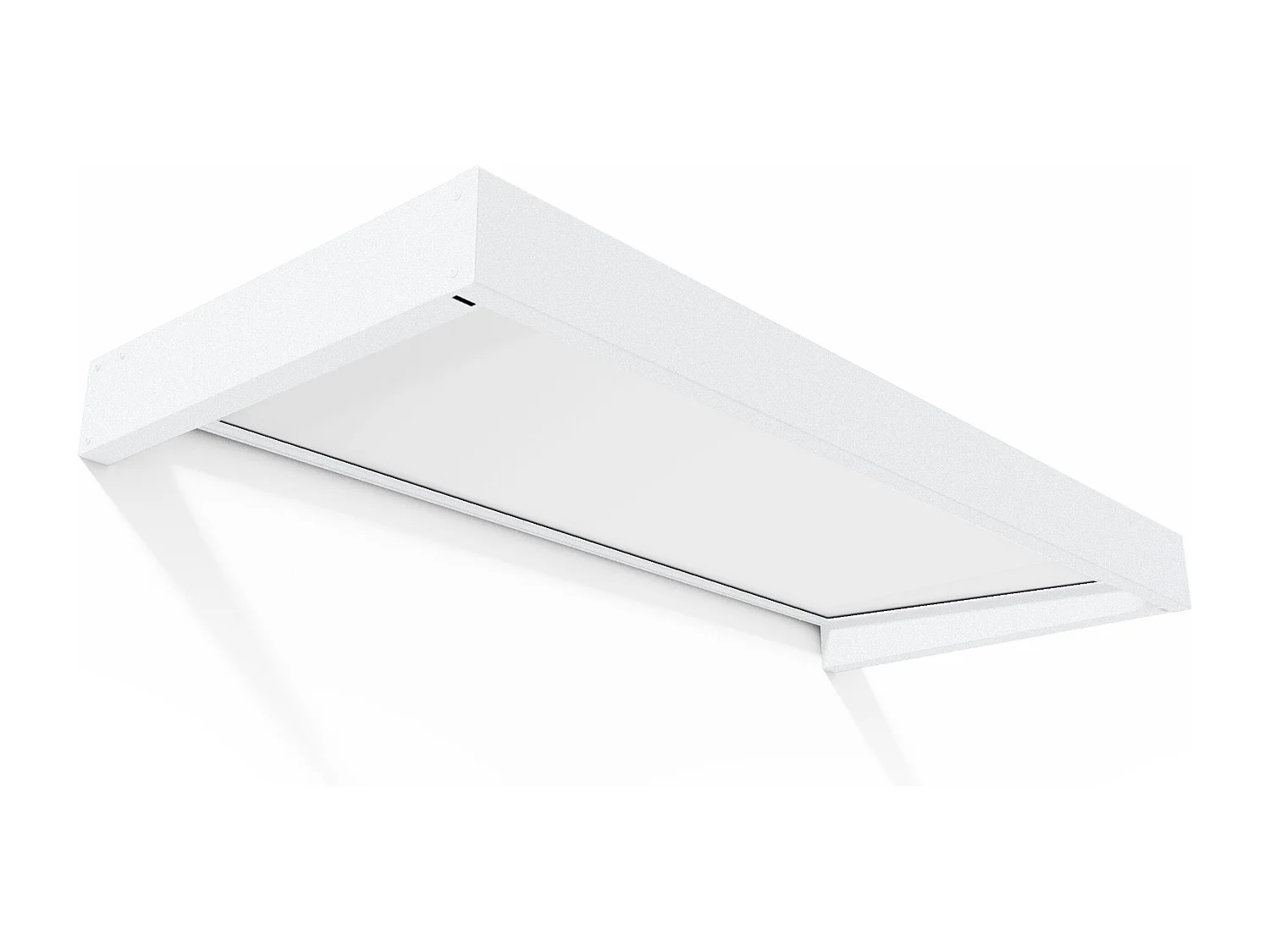Canopia Marquise de porte Sophia 215 x 95 cm Blanc / Blanc Opale