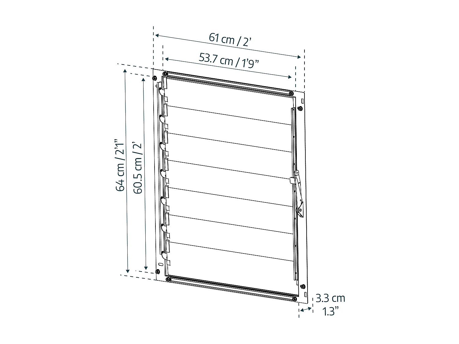 Canopia Lucarne latérale pour serre de jardin argent