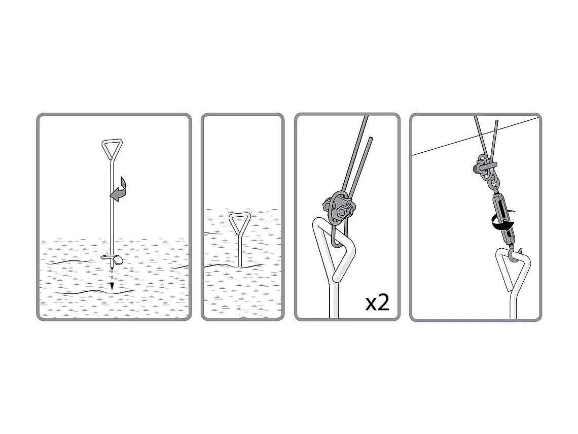 Canopia Kit d'ancrage pour serre et abri de jardin