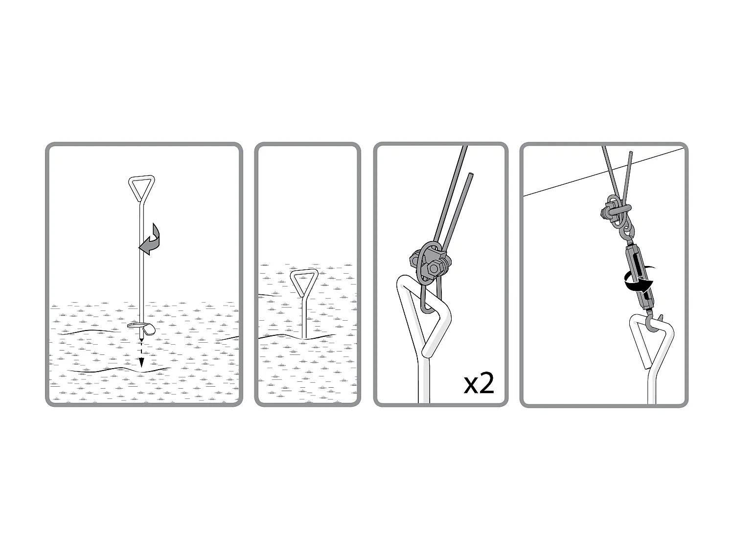 Canopia Kit d'ancrage pour serre et abri de jardin