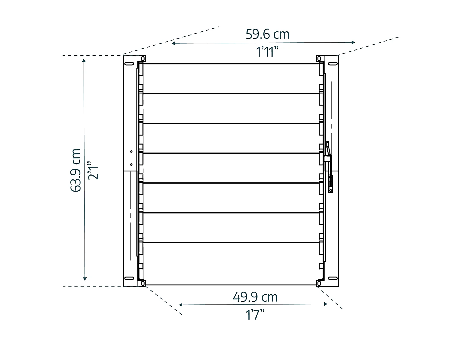 Canopia Lucarne latérale pour serre de jardin verte