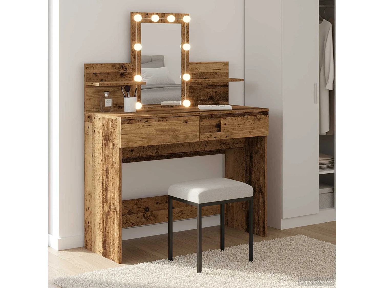 Coiffeuse avec tiroir Bois ancien 100 x 40 x 130 cm
