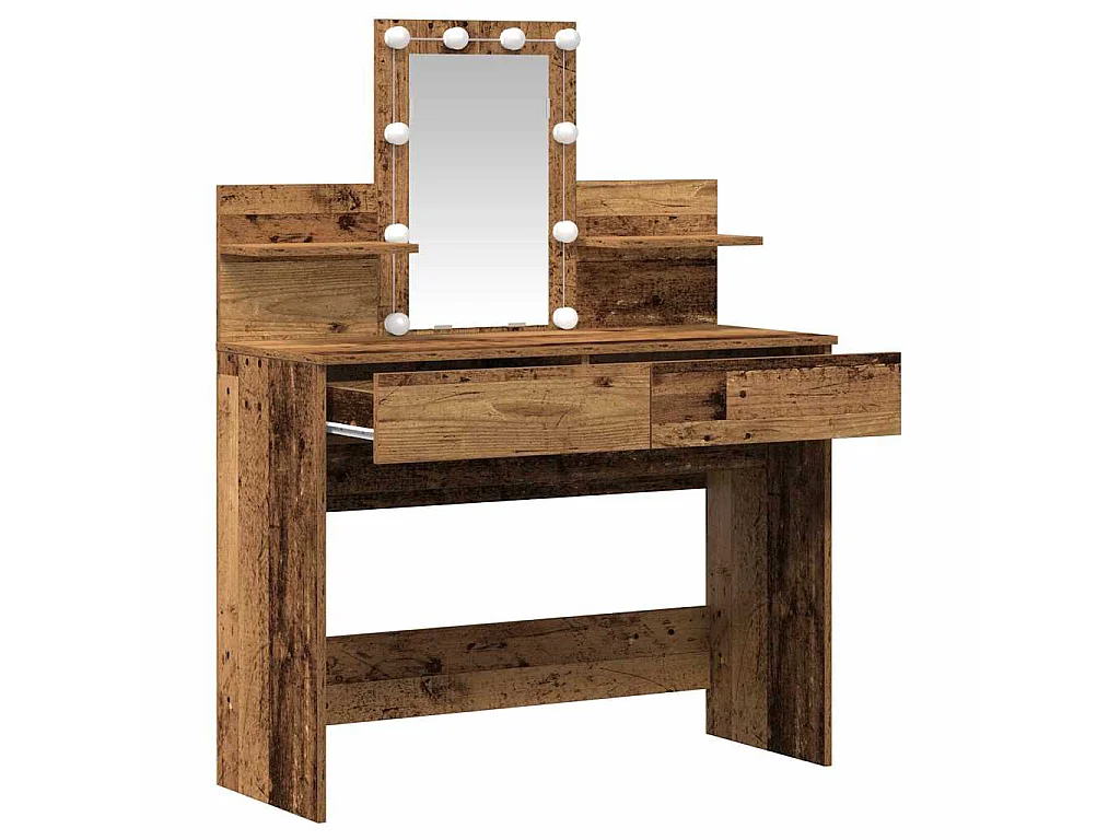 Coiffeuse bois vieilli 100 x 40 x 130 cm
