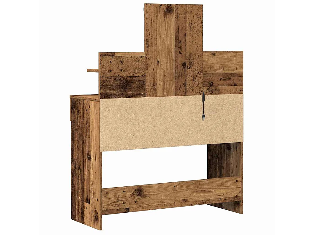 Coiffeuse bois vieilli 100 x 40 x 130 cm