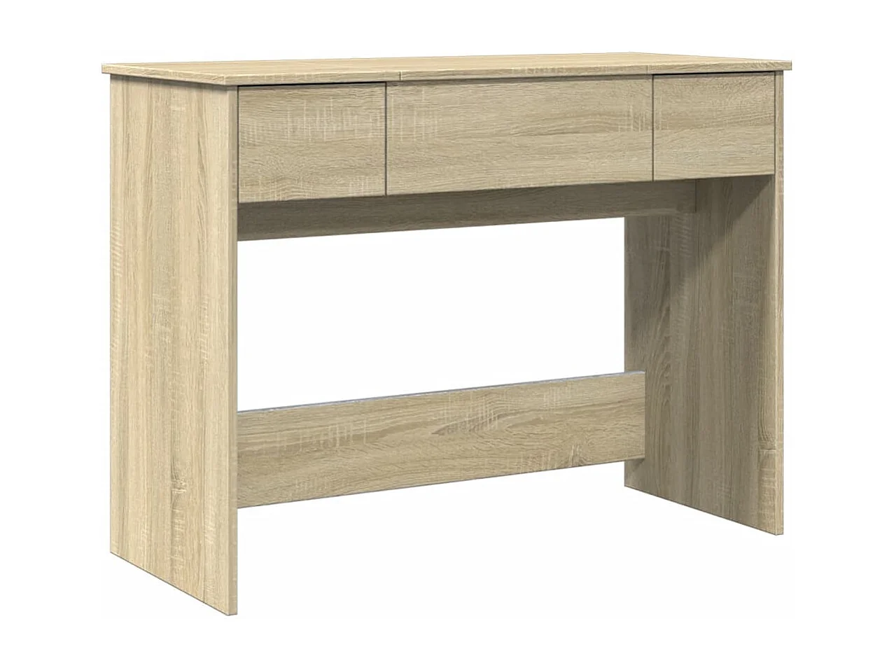 Coiffeuse avec miroir chêne  100x45x76 cm