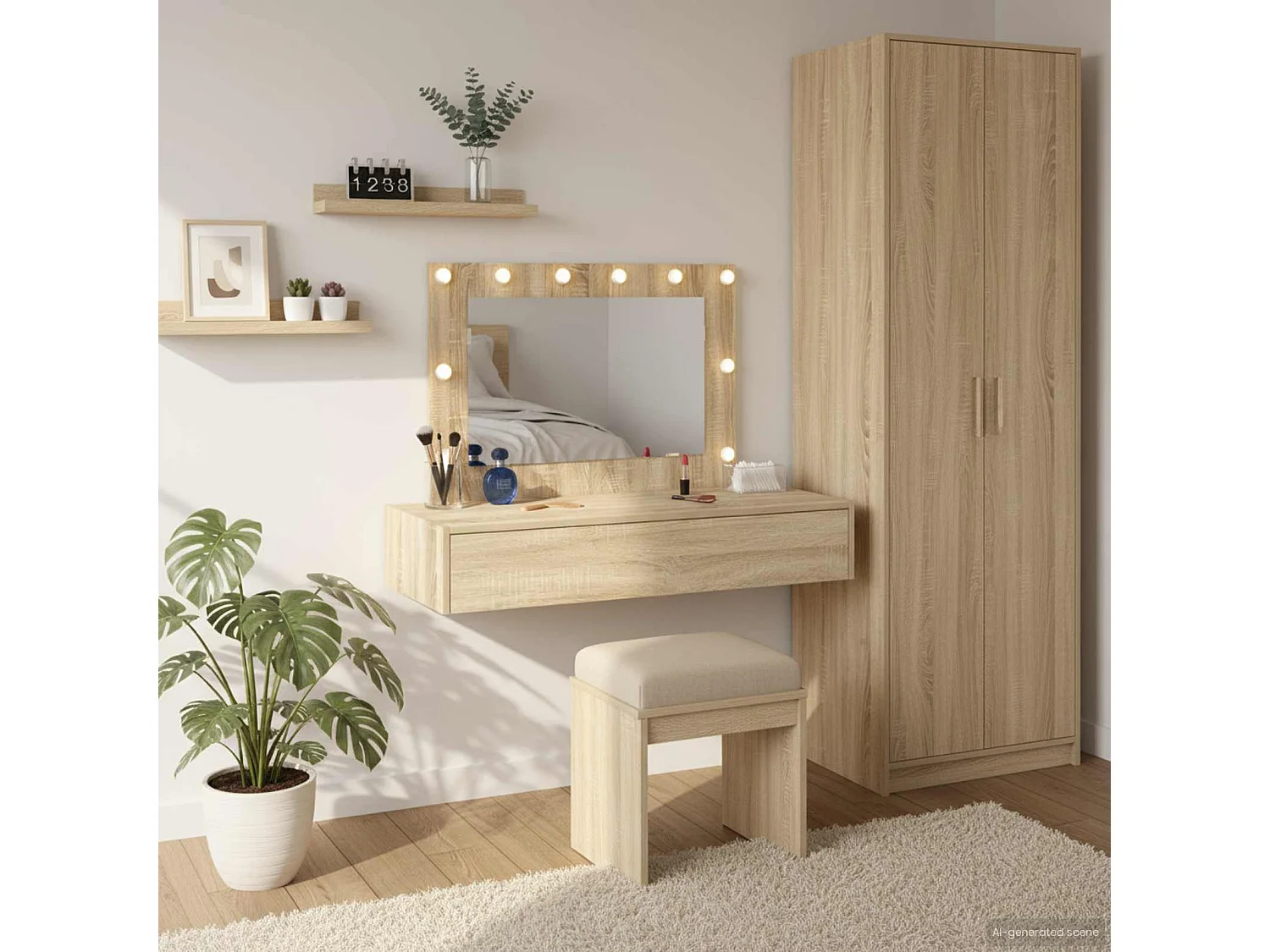 Mesa Tocador Marrón 100 x 40 x 70 cm Madera de ingeniería
